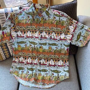 The Territory Ahead Men’s Large button front short sleeve linen cotton fun.